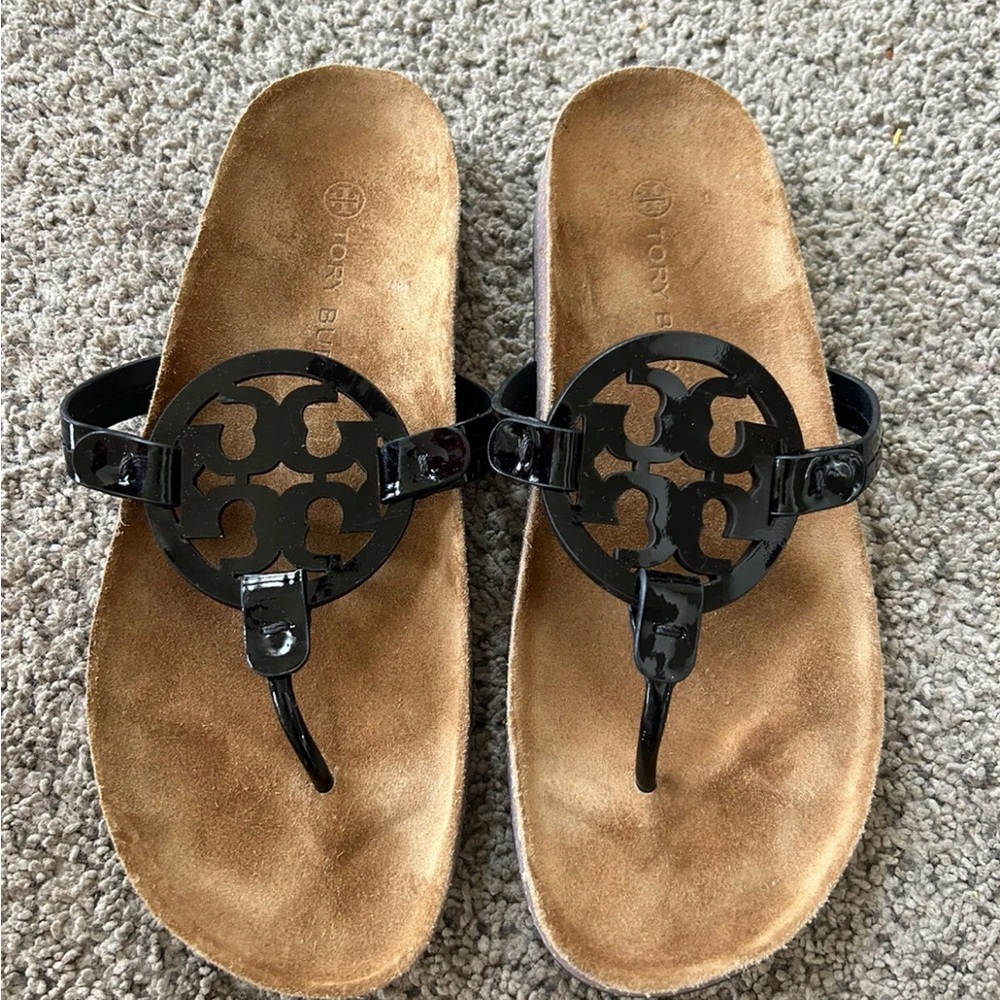 Tory Burch Miller Cloud Black Sandals